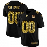 Nike New York Giants Customized Men's Leopard Print Fashion Vapor Limited Jersey Black,baseball caps,new era cap wholesale,wholesale hats